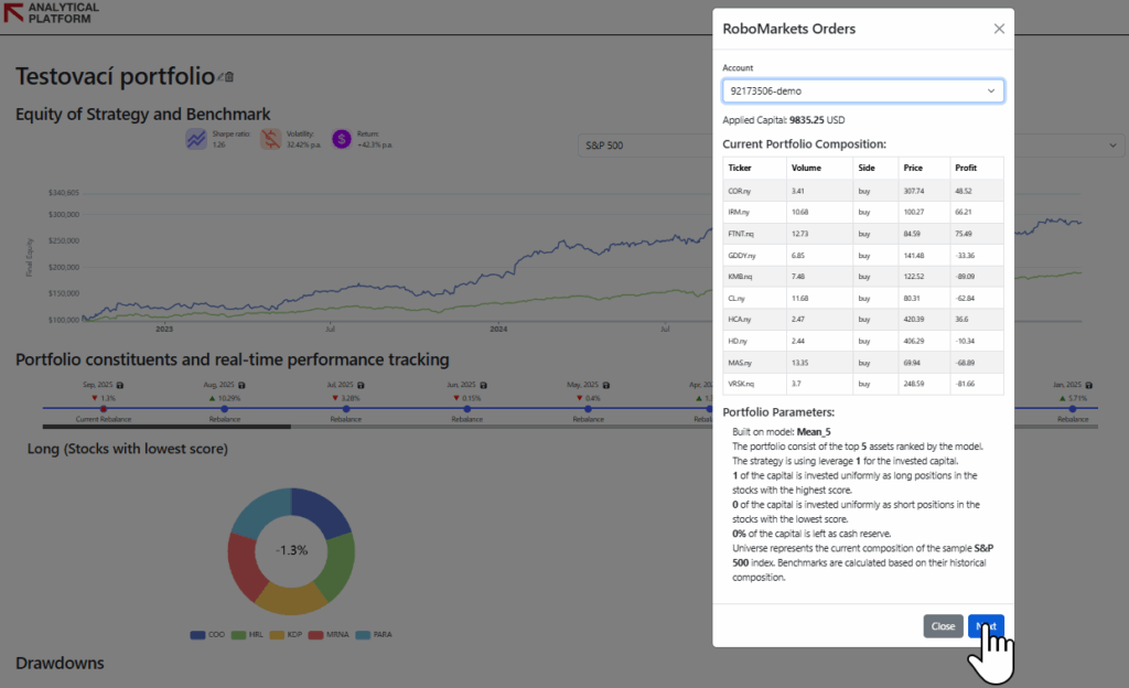RoboMarkets rebalancing feature simplifies the portfolio adjustment process